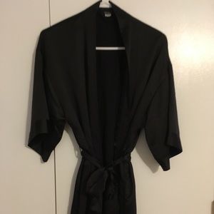 4 FOR $25. Cassandra intimates black silk robe.